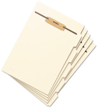 Smead™ Stackable Folder Dividers with Fasteners Convertible End/Top Tab, 1 Fastener, Letter Size, Manila, 4 Dividers/Set, 50 Sets