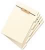 A Picture of product SMD-35605 Smead™ Stackable Folder Dividers with Fasteners Convertible End/Top Tab, 1 Fastener, Letter Size, Manila, 4 Dividers/Set, 50 Sets