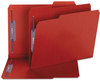 A Picture of product SMD-14936 Smead™ Colored Pressboard Fastener Folders with SafeSHIELD® Coated Fasteners 2" Expansion, 2 Letter Size, Bright Red, 25/Box