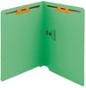 A Picture of product SMD-25140 Smead™ Heavyweight Colored End Tab Fastener Folders 0.75" Expansion, 2 Fasteners, Letter Size, Green Exterior, 50/Box