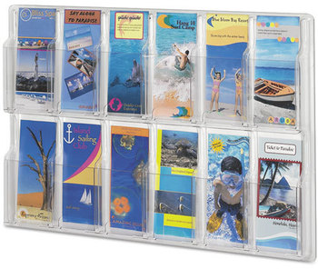 Safco® Reveal™ Clear Literature Displays 12 Compartments, 30w x 2d 20.25h,