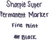 A Picture of product SAN-33001 Sharpie® Super Permanent Marker,  Fine Point, Black, Dozen