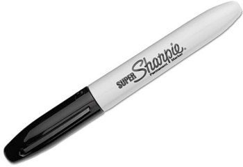 Sharpie® Super Permanent Marker,  Fine Point, Black, Dozen