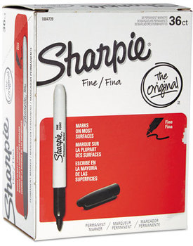 Sharpie® Fine Tip Permanent Marker,  Black, 36/Pack