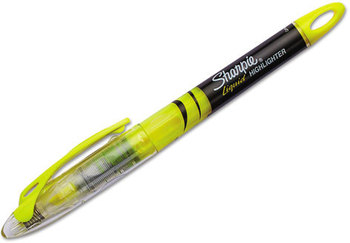 Sharpie® Liquid Pen Style Highlighters,  Chisel Tip, Fluorescent Yellow, Dozen