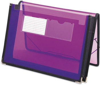 Smead™ Poly Wallets 2.25" Expansion, 1 Section, Elastic Cord Closure, Letter Size, Translucent Purple