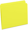 A Picture of product SMD-12910 Smead™ Reinforced Top Tab Colored File Folders Straight Tabs, Letter Size, 0.75" Expansion, Yellow, 100/Box