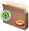 A Picture of product SMD-73205 Smead™ 100% Recycled Top Tab File Pockets 3.5" Expansion, Letter Size, Redrope, 25/Box