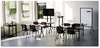 A Picture of product SAF-2031BL Safco® Impromptu® Series Mobile Flip-Top Training Table Base,  49-1/2w x 24d x 28h, Black