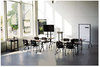 A Picture of product SAF-2031BL Safco® Impromptu® Series Mobile Flip-Top Training Table Base,  49-1/2w x 24d x 28h, Black