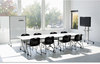 A Picture of product SAF-2031BL Safco® Impromptu® Series Mobile Flip-Top Training Table Base,  49-1/2w x 24d x 28h, Black