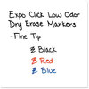 A Picture of product SAN-1751665 EXPO® Click™ Dry Erase Marker,  Fine Tip, Black, 3/Pack