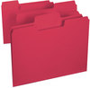 A Picture of product SMD-11983 Smead™ SuperTab® Colored File Folders 1/3-Cut Tabs: Assorted, Letter Size, 0.75" Expansion, 11-pt Stock, Red, 100/Box