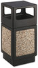 A Picture of product SAF-9470NC Safco® Canmeleon™ Aggregate Panel Receptacles,  Square, Aggregate/Polyethylene, 15gal, Black