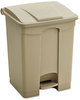 A Picture of product SAF-9922TN Safco® Large Capacity Plastic Step-On Receptacle,  17gal, Tan