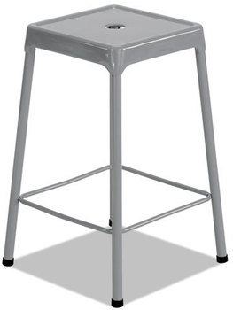 Safco® Counter-Height Steel Stool,  Silver