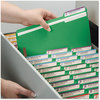 A Picture of product SMD-12140 Smead™ Top Tab Colored Fastener Folders 0.75" Expansion, 2 Fasteners, Letter Size, Green Exterior, 50/Box