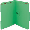 A Picture of product SMD-12140 Smead™ Top Tab Colored Fastener Folders 0.75" Expansion, 2 Fasteners, Letter Size, Green Exterior, 50/Box