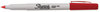A Picture of product SAN-35002 Sharpie® Extra Fine Tip Permanent Marker,  Extra Fine Point, Red, Dozen