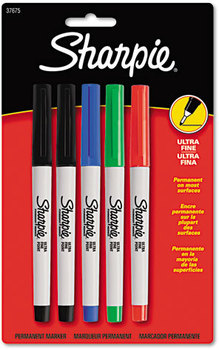 Sharpie® Ultra Fine Tip Permanent Marker,  Ultra Fine Point, Assorted Colors, 5/Set