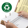 A Picture of product SMD-19099 Smead™ 100% Recycled Pressboard Classification Folders 3" Expansion, 3 Dividers, 8 Fasteners, Legal Size, Red Exterior, 10/Box