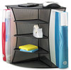 A Picture of product SAF-3261BL Safco® Onyx™ Mesh Corner Organizer Six Sections, 15 x 11 13, Black