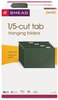 A Picture of product SMD-64155 Smead™ Hanging Folders Legal Size, 1/5-Cut Tabs, Standard Green, 25/Box