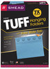 A Picture of product SMD-64041 Smead™ TUFF® Hanging Folders with Easy Slide™ Tab Letter Size, 1/3-Cut Tabs, Blue, 18/Box