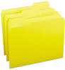 A Picture of product SMD-12943 Smead™ Colored File Folders 1/3-Cut Tabs: Assorted, Letter Size, 0.75" Expansion, Yellow, 100/Box