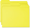 A Picture of product SMD-12943 Smead™ Colored File Folders 1/3-Cut Tabs: Assorted, Letter Size, 0.75" Expansion, Yellow, 100/Box