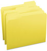 A Picture of product SMD-12943 Smead™ Colored File Folders 1/3-Cut Tabs: Assorted, Letter Size, 0.75" Expansion, Yellow, 100/Box