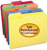 A Picture of product SMD-12943 Smead™ Colored File Folders 1/3-Cut Tabs: Assorted, Letter Size, 0.75" Expansion, Yellow, 100/Box