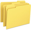 A Picture of product SMD-12943 Smead™ Colored File Folders 1/3-Cut Tabs: Assorted, Letter Size, 0.75" Expansion, Yellow, 100/Box