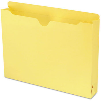 Smead™ Colored File Jackets with Reinforced Double-Ply Tab Straight Letter Size, Yellow, 50/Box