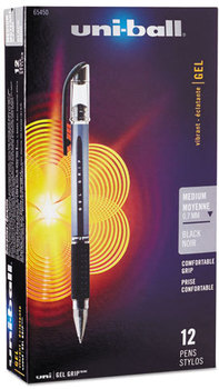 uni-ball® Signo GRIP™ Stick Gel Pen,  Black Ink, Medium, Dozen
