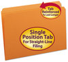 A Picture of product SMD-17510 Smead™ Reinforced Top Tab Colored File Folders Straight Tabs, Legal Size, 0.75" Expansion, Orange, 100/Box
