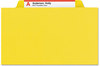 A Picture of product SMD-21562 Smead™ Expanding Recycled Heavy Pressboard Folders 1/3-Cut Tabs: Assorted, Letter Size, 1" Expansion, Yellow, 25/Box