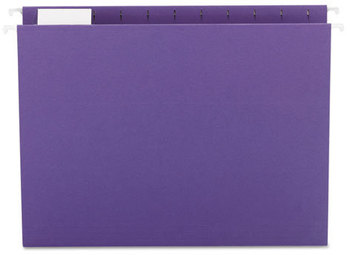 Smead™ Colored Hanging File Folders with 1/5 Cut Tabs Letter Size, 1/5-Cut Purple, 25/Box