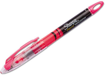 Sharpie® Liquid Pen Style Highlighters,  Chisel Tip, Fluorescent Pink, Dozen