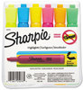 A Picture of product SAN-25076 Sharpie® Tank Style Highlighters,  Chisel Tip, Assorted Colors, 6/Set