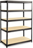 A Picture of product SAF-6244BL Safco® Boltless Shelving Steel/Particleboard Five-Shelf, 48w x 24d 72h, Black