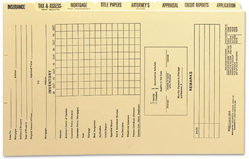 Smead™ Pressboard Mortgage Folders Folder Dividers, Pre-Printed, 1 Fastener, Legal Size, Manila, 7 Dividers/Set, 12 Sets