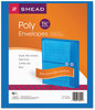 A Picture of product SMD-89522 Smead™ Poly String & Button Interoffice Envelopes and Open-Side (Horizontal), 9.75 x 11.63, Transparent Blue, 5/Pack