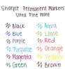 A Picture of product SAN-37172 Sharpie® Ultra Fine Tip Permanent Marker,  Ultra Fine Point, Assorted, 12/Set