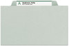 A Picture of product SMD-13230 Smead™ Expanding Recycled Heavy Pressboard Folders 1/3-Cut Tabs: Assorted, Letter Size, 1" Expansion, Gray-Green, 25/Box