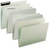 A Picture of product SMD-13230 Smead™ Expanding Recycled Heavy Pressboard Folders 1/3-Cut Tabs: Assorted, Letter Size, 1" Expansion, Gray-Green, 25/Box