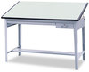 A Picture of product SAF-3962GR Safco® Precision Four-Post Drafting Table Base 56.5w x 30.5d 35.5h, Gray