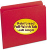 A Picture of product SMD-12710 Smead™ Reinforced Top Tab Colored File Folders Straight Tabs, Letter Size, 0.75" Expansion, Red, 100/Box