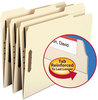 A Picture of product SMD-14537 Smead™ Top Tab Fastener Folders 1/3-Cut Tabs: Assorted, 0.75" Expansion, 2 Fasteners, Letter Size, Manila Exterior, 50/Box