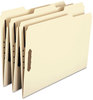 A Picture of product SMD-14537 Smead™ Top Tab Fastener Folders 1/3-Cut Tabs: Assorted, 0.75" Expansion, 2 Fasteners, Letter Size, Manila Exterior, 50/Box